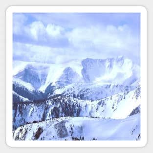 Blue Snow Mountain Range Sticker